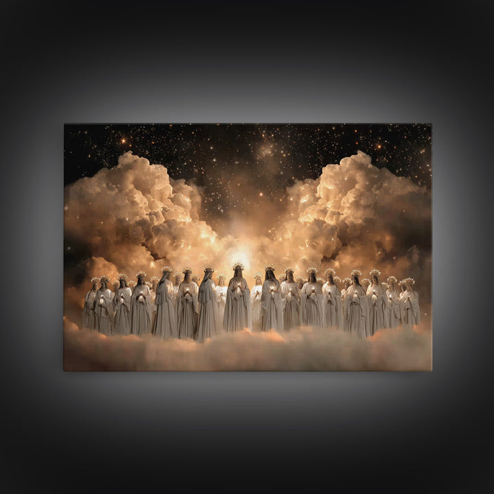 Heavenly Choir – Framed Canvas Print – Christian Wall Art – Christian Art Canvas – Jesus Painting – Christian Christmas Art – Christmas Wal