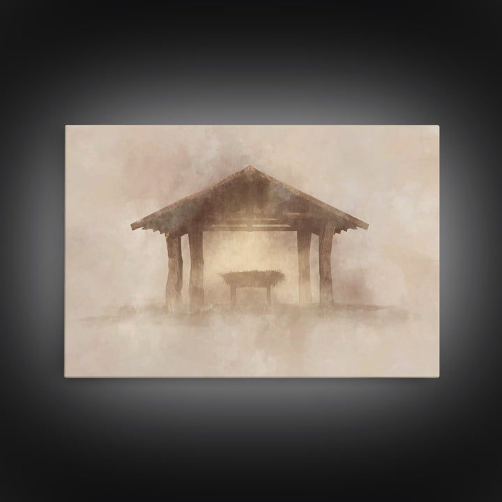 Gloria Shelter – Framed Canvas Print – Christian Christmas Art – Christian Art Canvas – Jesus Christmas Art – Christian Wall Art – Christma