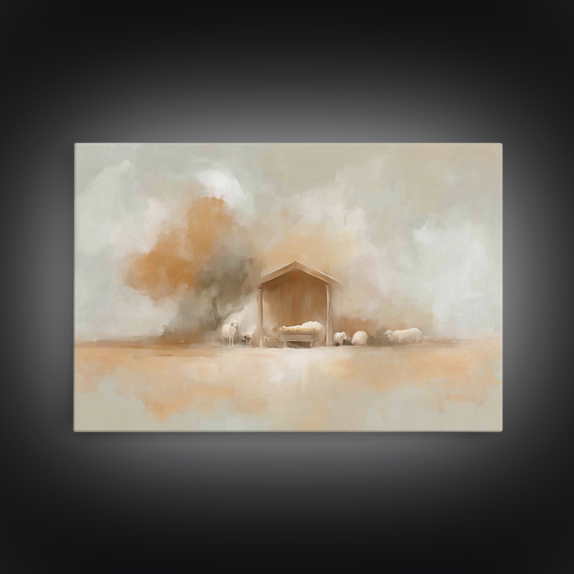 Light of Bethlehem – Framed Canvas Print – Christian Art Canvas – Christian Wall Art – Jesus Painting Canvas – Christian Christmas – Christ