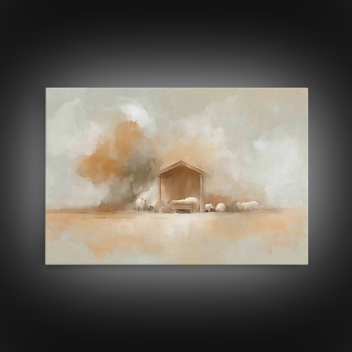 Light of Bethlehem – Framed Canvas Print – Christian Art Canvas – Christian Wall Art – Jesus Painting Canvas – Christian Christmas – Christ