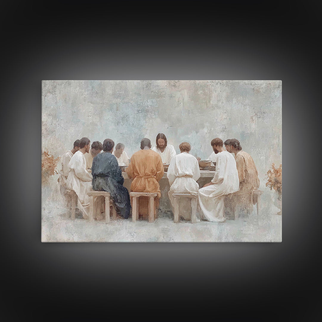 Communion Of Light – Framed Canvas Print – Christian Wall Art – Jesus Painting – Christian Art Canvas – Modern Christian Art – Christian De