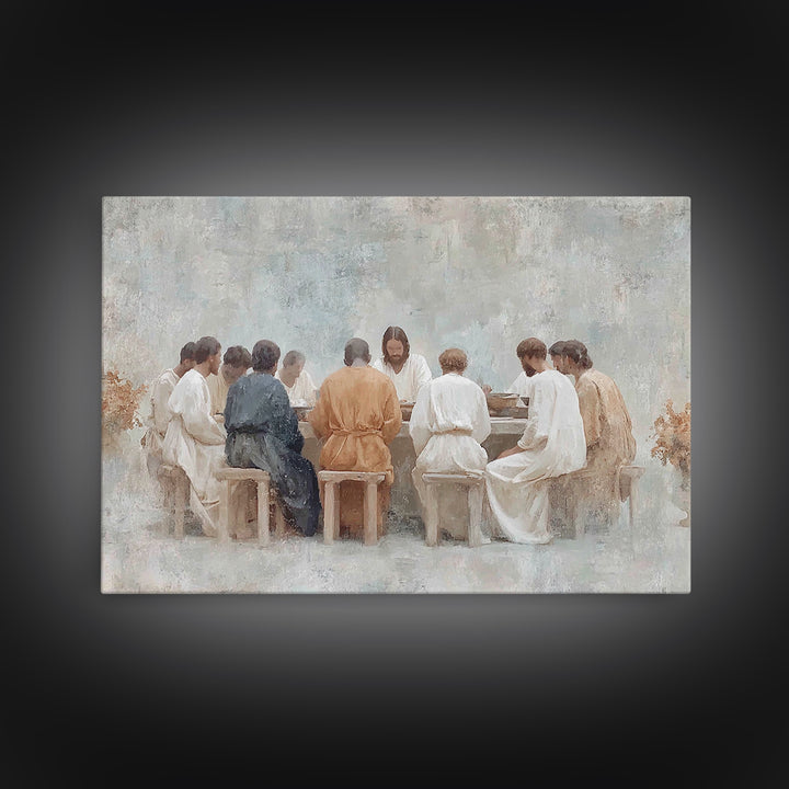 Communion Of Light – Framed Canvas Print – Christian Wall Art – Jesus Painting – Christian Art Canvas – Modern Christian Art – Christian De
