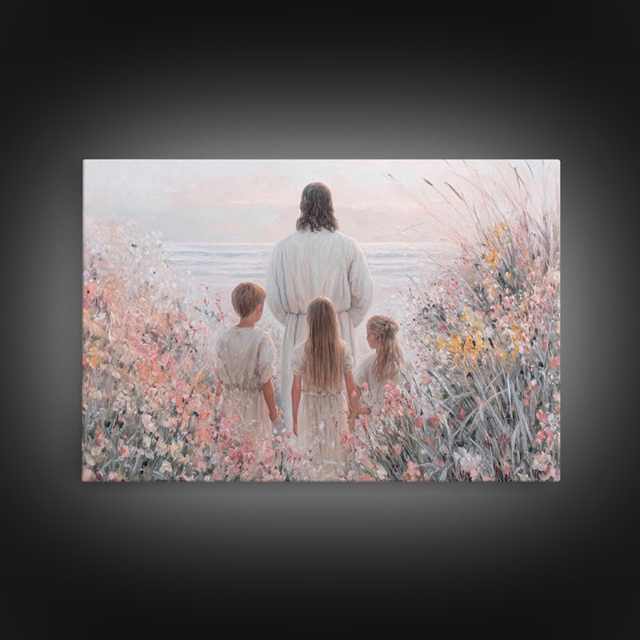 Garden Of Promise | Framed Canvas Print | Christian Wall Art | Christian Art Canvas | Jesus Painting | Subtle Christian Art | Christian Gif
