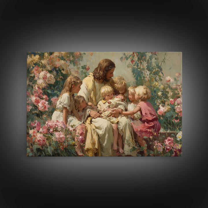 Circle Of Blessings | Framed Canvas Print | Christian Art Canvas | Christian Art | Jesus Painting | Christian Wall Art | Christian Gift Ide