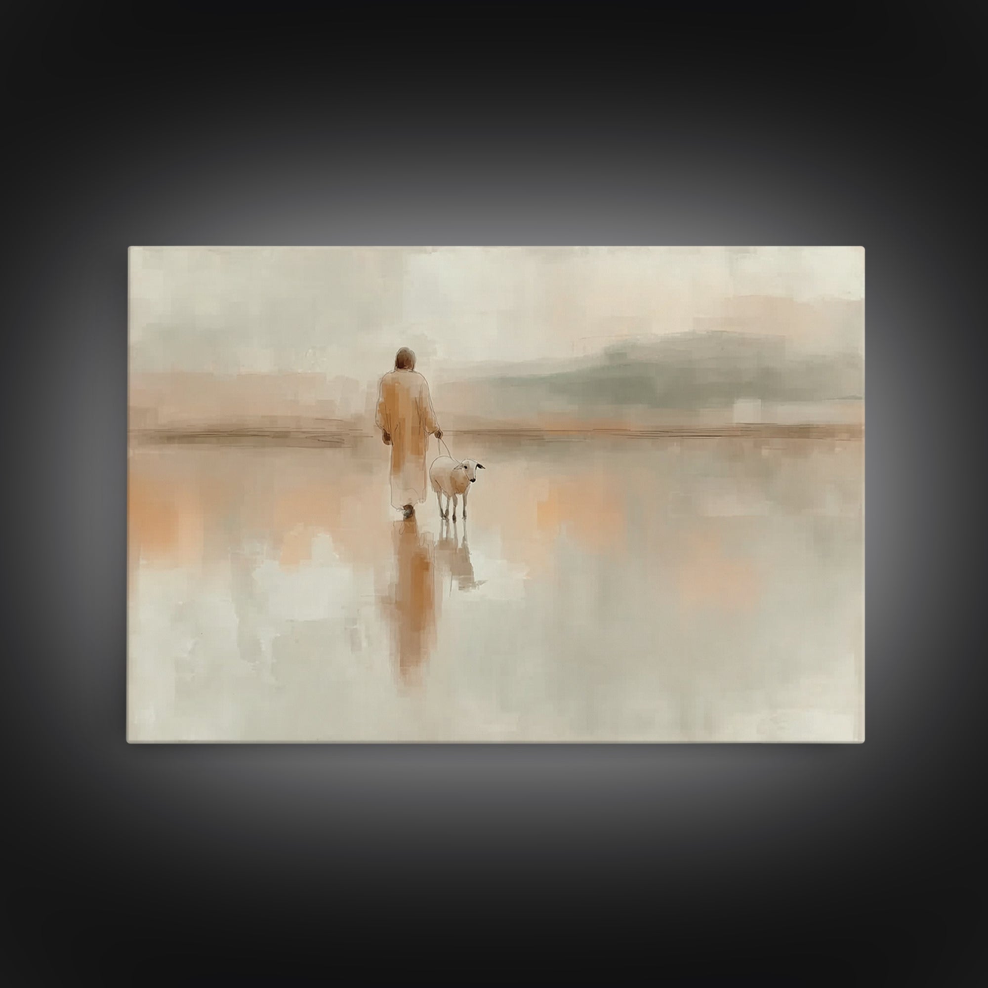 Gentle Steps Home | Framed Canvas Print | Christian Wall Art | Jesus Painting Canvas | Christian Decorations | Unique Christian Art | Chris