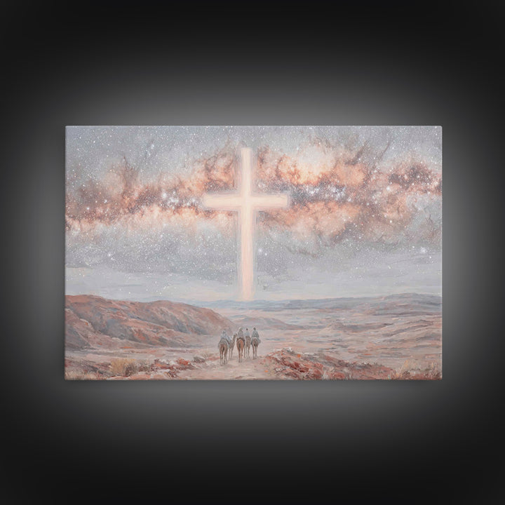 Celestial Promise – Framed Canvas Print – Christian Christmas Art – Christian Art Painting – Christmas Wall Art – Christian Art Canvas – Mo