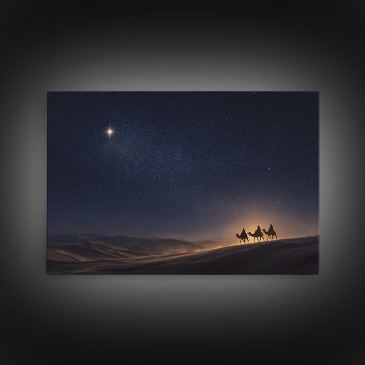 Epiphany Sky | Framed Canvas Print | Christian Art | Christmas Canvas Wall Art | Christian Art Canvas | Christian Gift Ideas | Christmas Ar