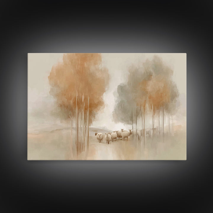 Blossoms Of The Shepherd, Framed Canvas Print, Christian Art Canvas, Modern Christian Art, Jesus Painting, Christian Wall Art, Christian Ar