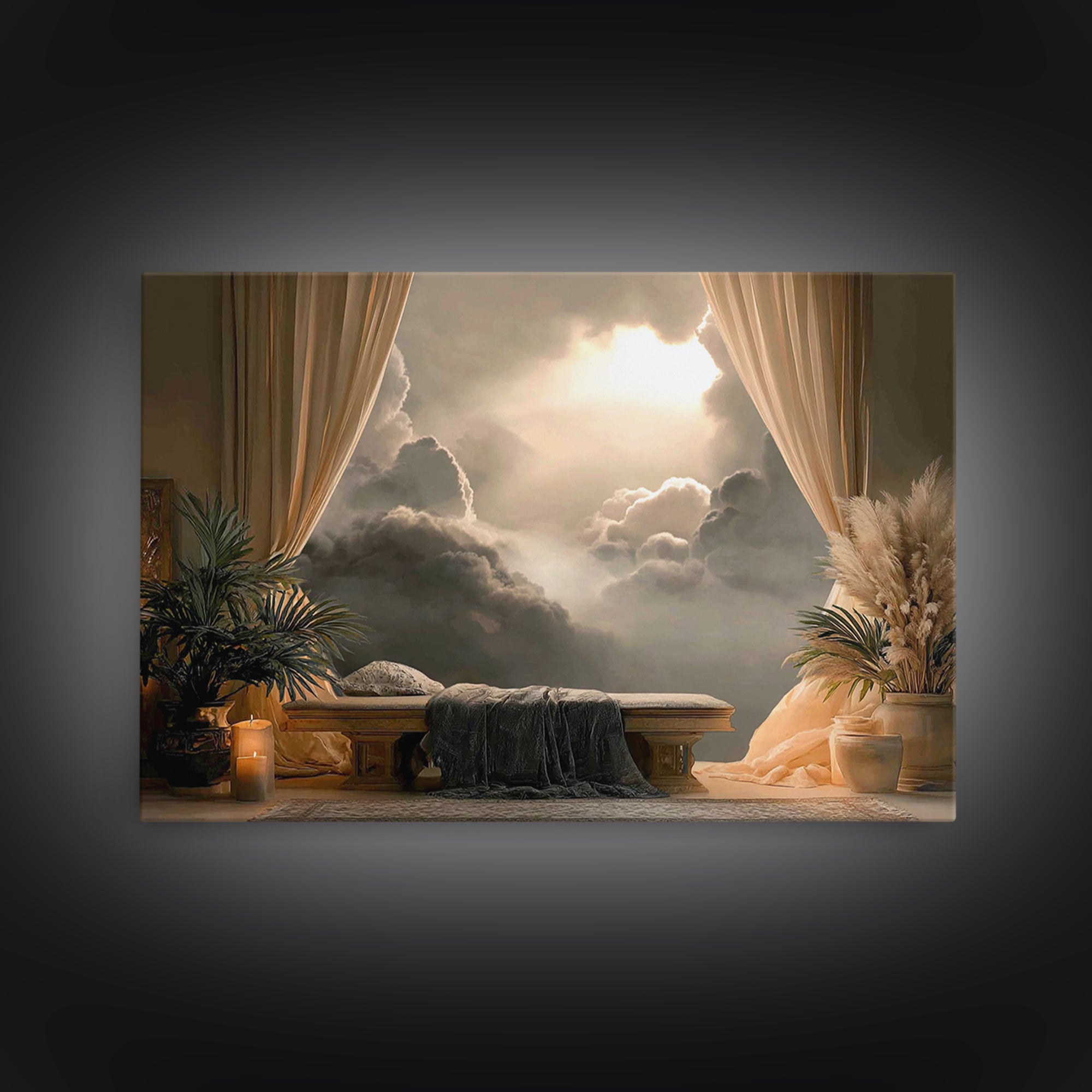 Heaven’s Horizon – Framed Canvas Print – Christian Art Canvas – Christian Wall Art – Modern Christian Art – Subtle Christian Art – Christia