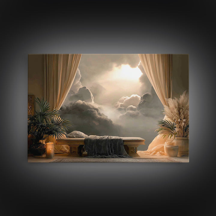 Heaven’s Horizon – Framed Canvas Print – Christian Art Canvas – Christian Wall Art – Modern Christian Art – Subtle Christian Art – Christia