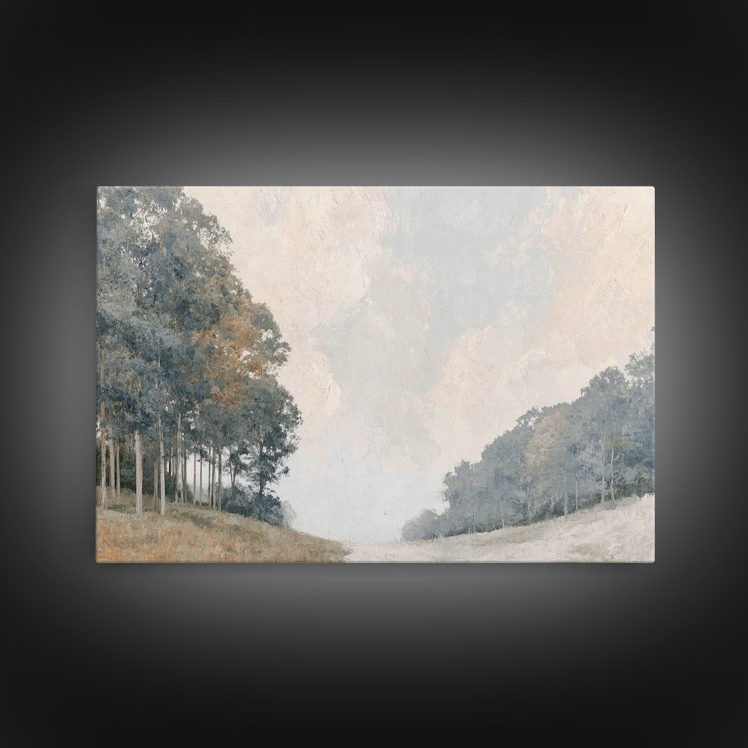 Quiet Hillside Grace | Framed Canvas Print | Christian Art Work | Subtle Christian Art | Christian Wall Art | Christian Art Canvas | Large