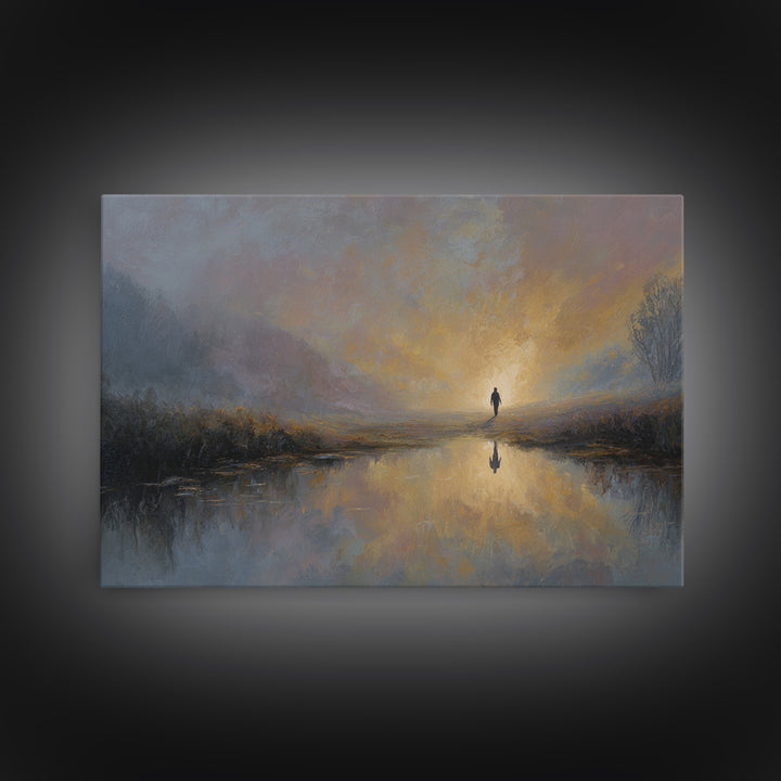 Steps Of Faith, Framed Canvas Print, Christian Wall Art, Christian Art Canvas, Modern Christian Painting, Christian Gift Ideas, Large Chris