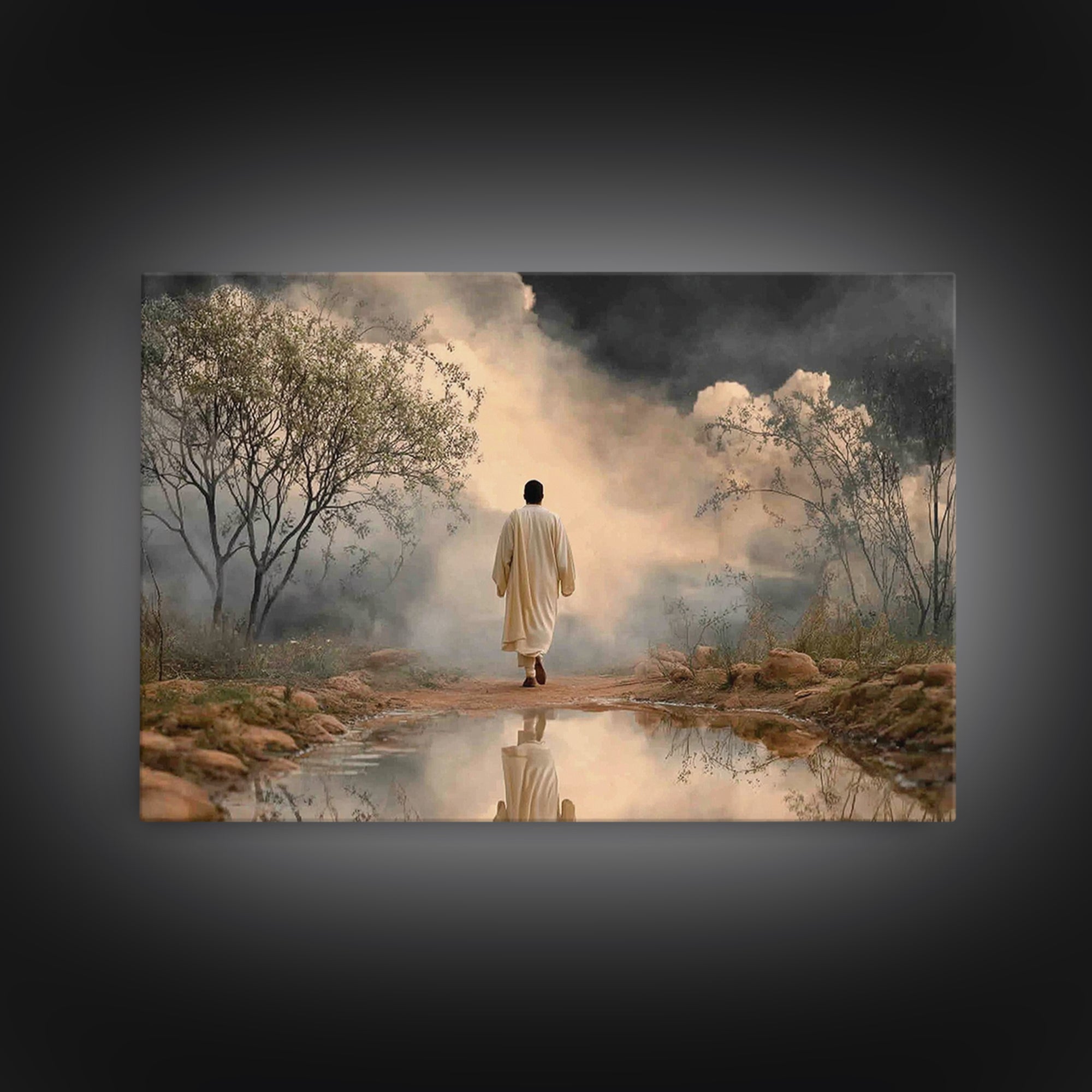Rising Dawn Hope, Framed Canvas Print, Christian Art Canvas, Christian Wall Art, Subtle Christian Art, Modern Christian Art, Christian Art