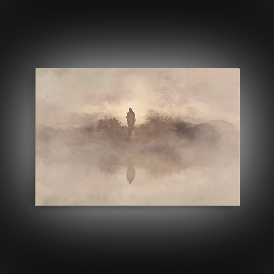 Dawn Of Hope | Framed Canvas Print | Christian Art Canvas | Christian Wall Art | Subtle Christian Art | Jesus Painting | Christian Decor
