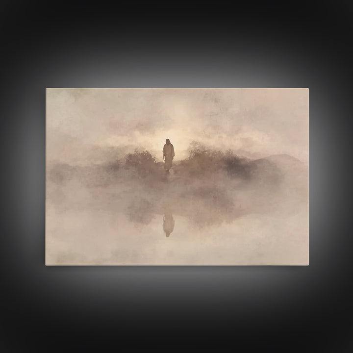 Dawn Of Hope | Framed Canvas Print | Christian Art Canvas | Christian Wall Art | Subtle Christian Art | Jesus Painting | Christian Decor
