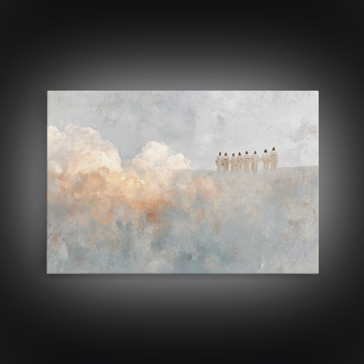 Clouds Of Majesty – Framed Canvas Print – Christian Art Canvas – Jesus Painting – Christian Wall Art – Subtle Christian Art – Large Christi