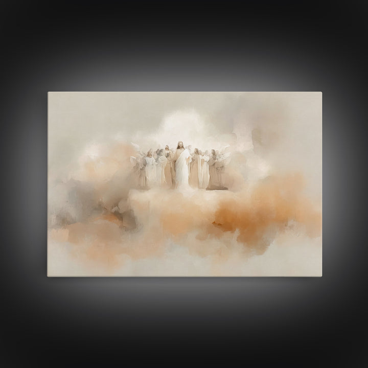 Radiant Host | Framed Canvas Print | Christian Art Canvas | Jesus Painting | Christian Wall Art | Large Christian Painting | Unique Christi