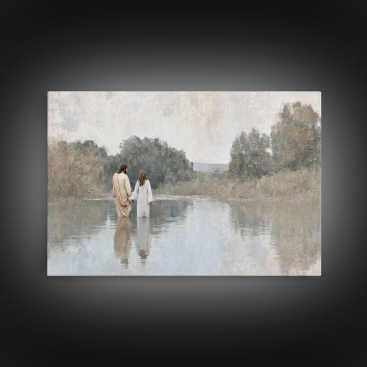 Guiding Light Path – Framed Canvas Print – Christian Wall Art – Christian Art Canvas – Subtle Christian Art – Jesus Painting – Christian De