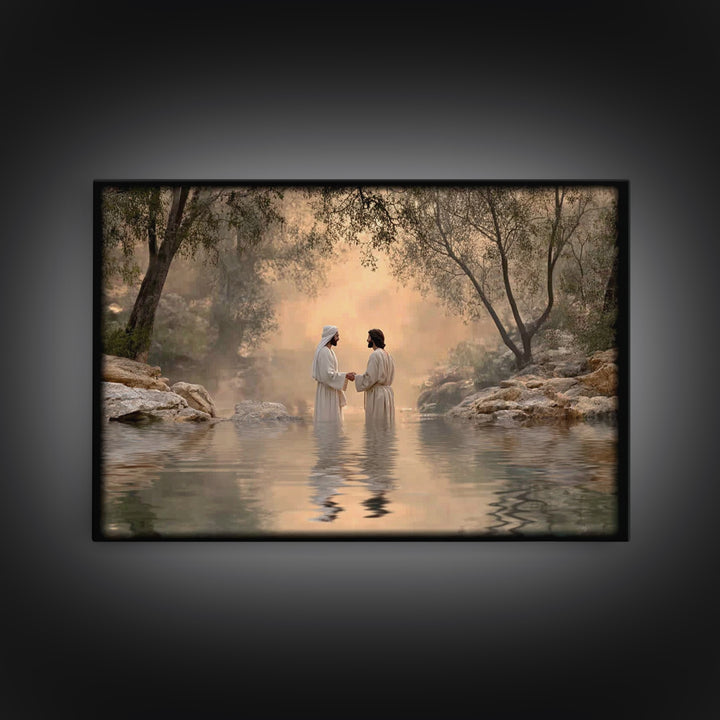 Holy Covenant Stillness – Framed Canvas Print – Christian Wall Art – Christian Art Canvas – Minimalist Christian Art – Christian Gift – Jes