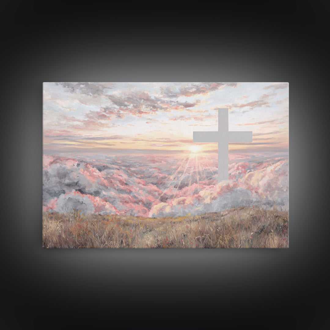 Horizon Of Hope – Framed Canvas Print – Christian Art Canvas – Christian Wall Art – Subtle Christian Art – Christian Gift – Christian Paint