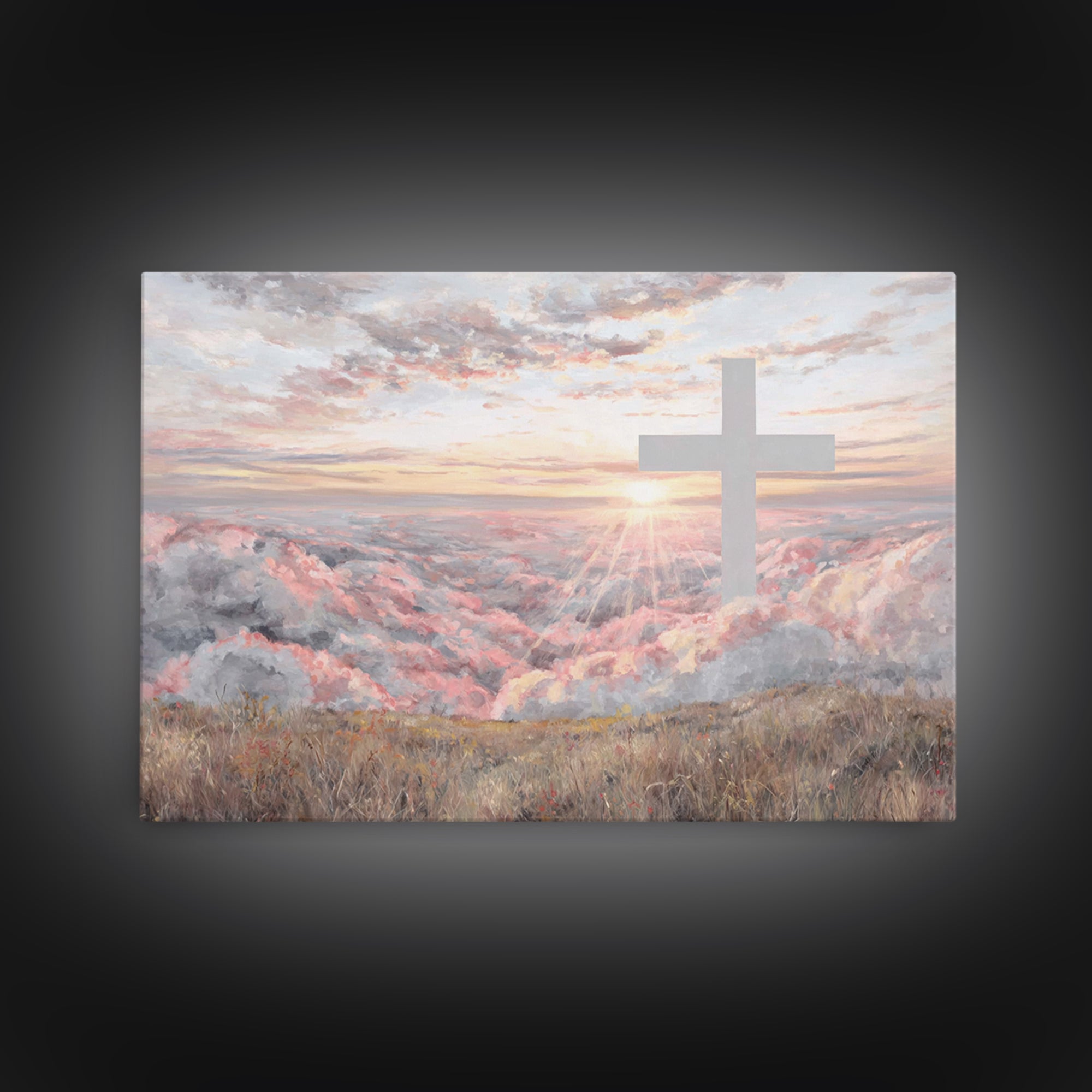 Horizon Of Hope – Framed Canvas Print – Christian Art Canvas – Christian Wall Art – Subtle Christian Art – Christian Gift – Christian Paint