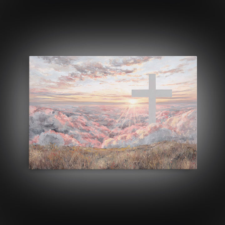 Horizon Of Hope – Framed Canvas Print – Christian Art Canvas – Christian Wall Art – Subtle Christian Art – Christian Gift – Christian Paint