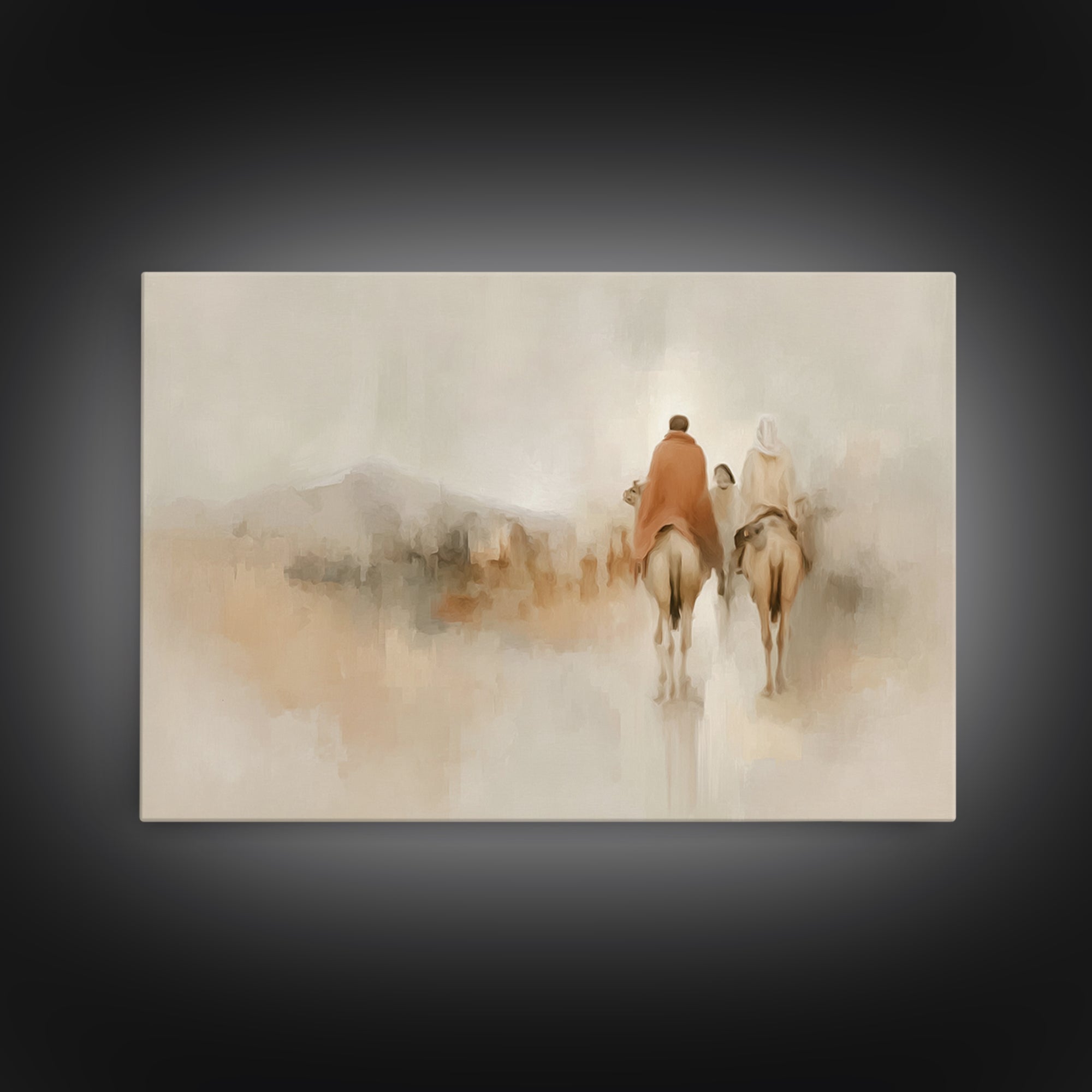 Soft Journey Home | Framed Canvas Print | Christian Art Painting | Christian Wall Art | Abstract Christian Art | Christian Art Print