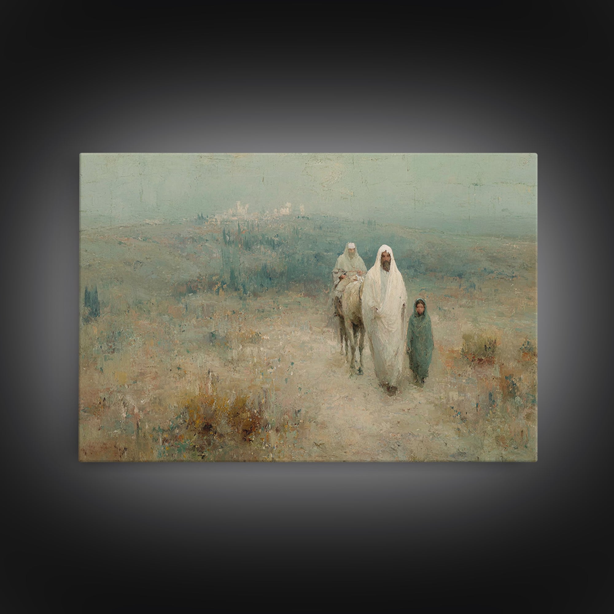 Journey Of Faith | Framed Canvas Print | Christian Art | Christian Art Canvas | Christian Wall Art | Christmas Art Prints | Jesus Painting