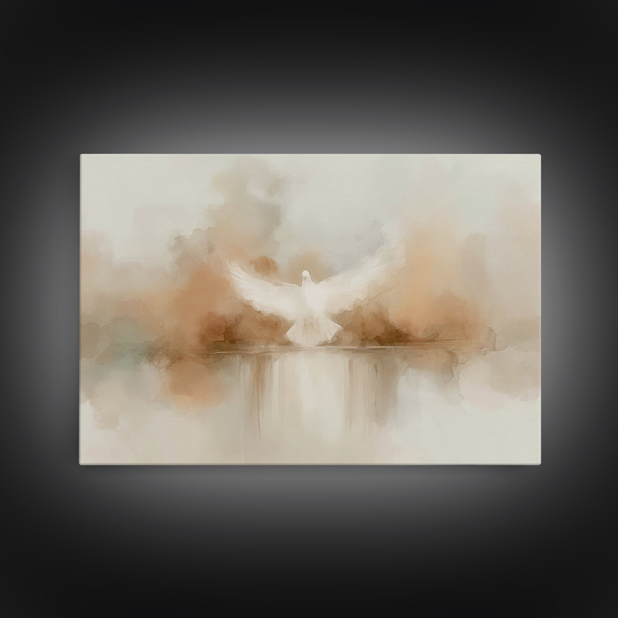 Spirit Of Peace – Framed Canvas Print – Christian Art – Minimalist Christian Art – Christian Wall Art – Christian Art Canvas – Christmas Ar