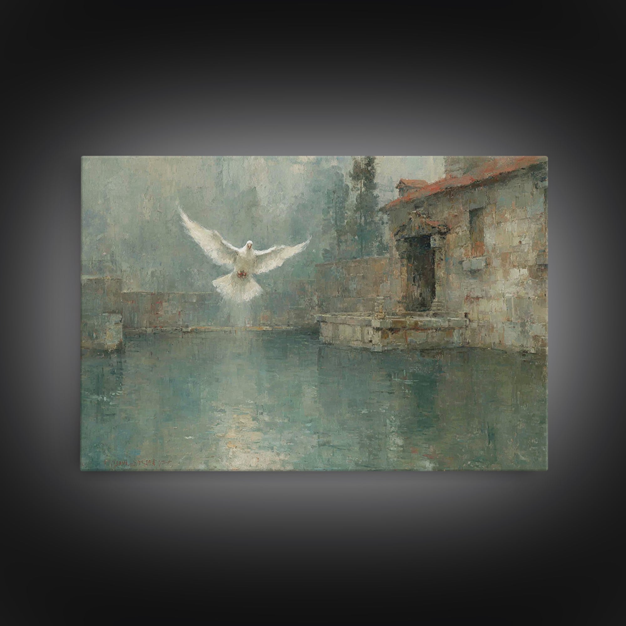 Sacred Waters | Framed Canvas Print | Christian Wall Art | Christian Art Canvas | Christian Paintings | Christian Art | Christian Gift Idea