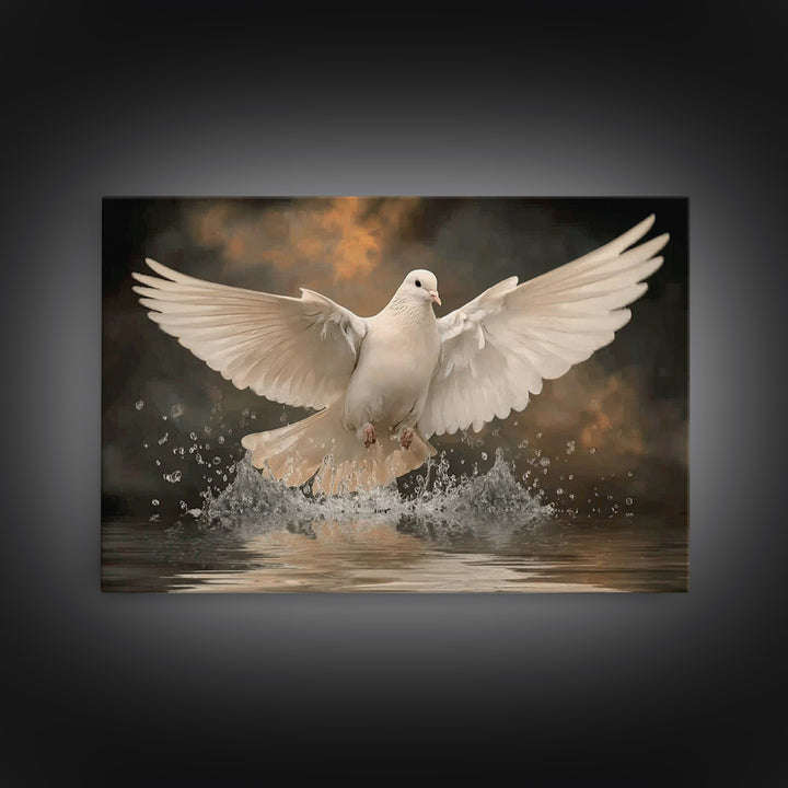 Rising Glory, Framed Canvas Print, Christian Wall Art, Christian Art Canvas, White Christmas Art, Christian Art Print, Christmas Art Framed