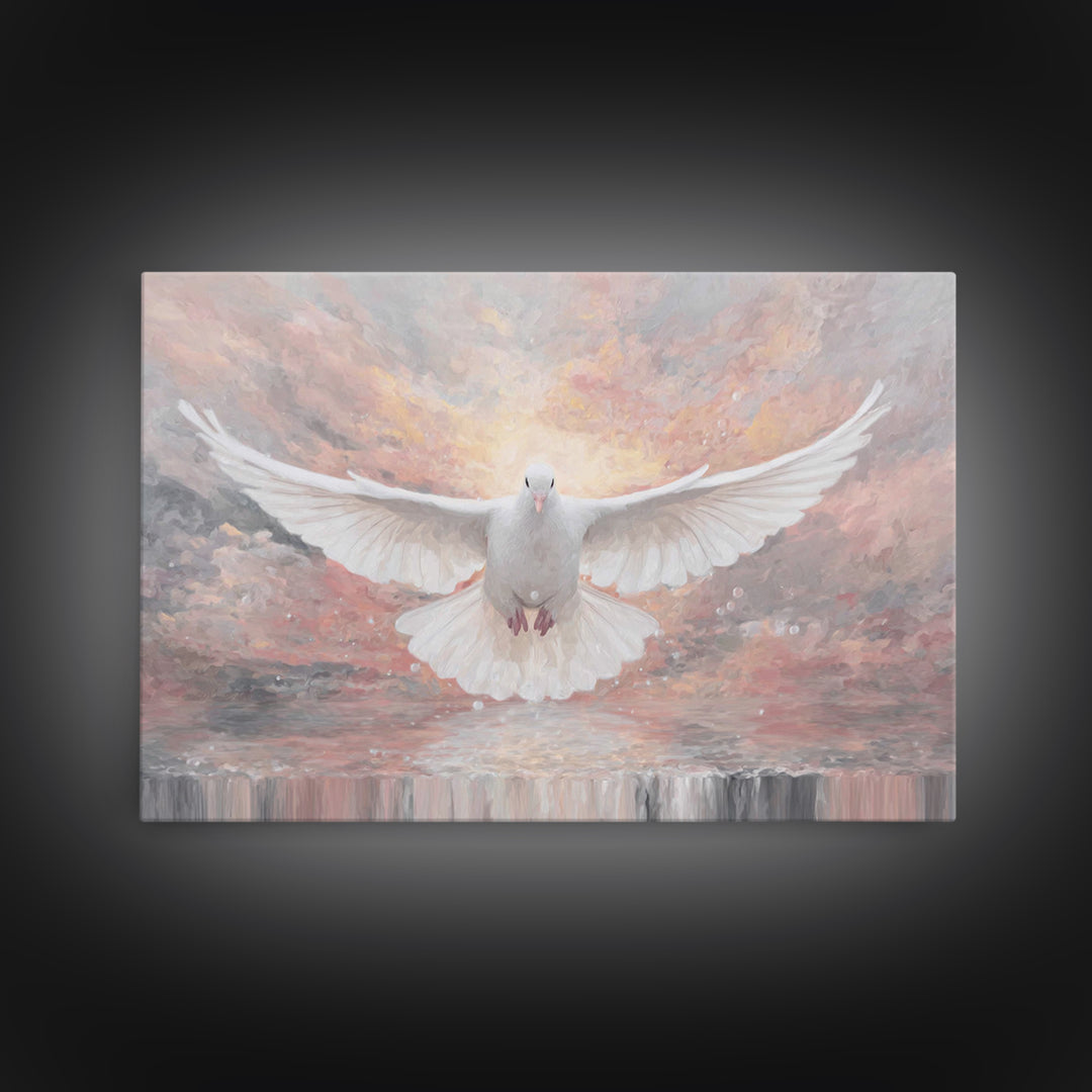 Dawn Of Grace, Framed Canvas Print, Christian Wall Art, Christian Art Canvas, Christian Christmas Art, Christmas Canvas Wall Art, Jesus Pai