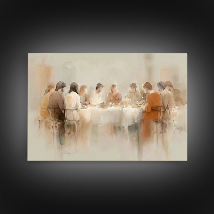 Silent Ascension – Framed Canvas Print – Christian Art – Christian Painting – Christian Wall Art – Minimalist Christian Art – Christian Can