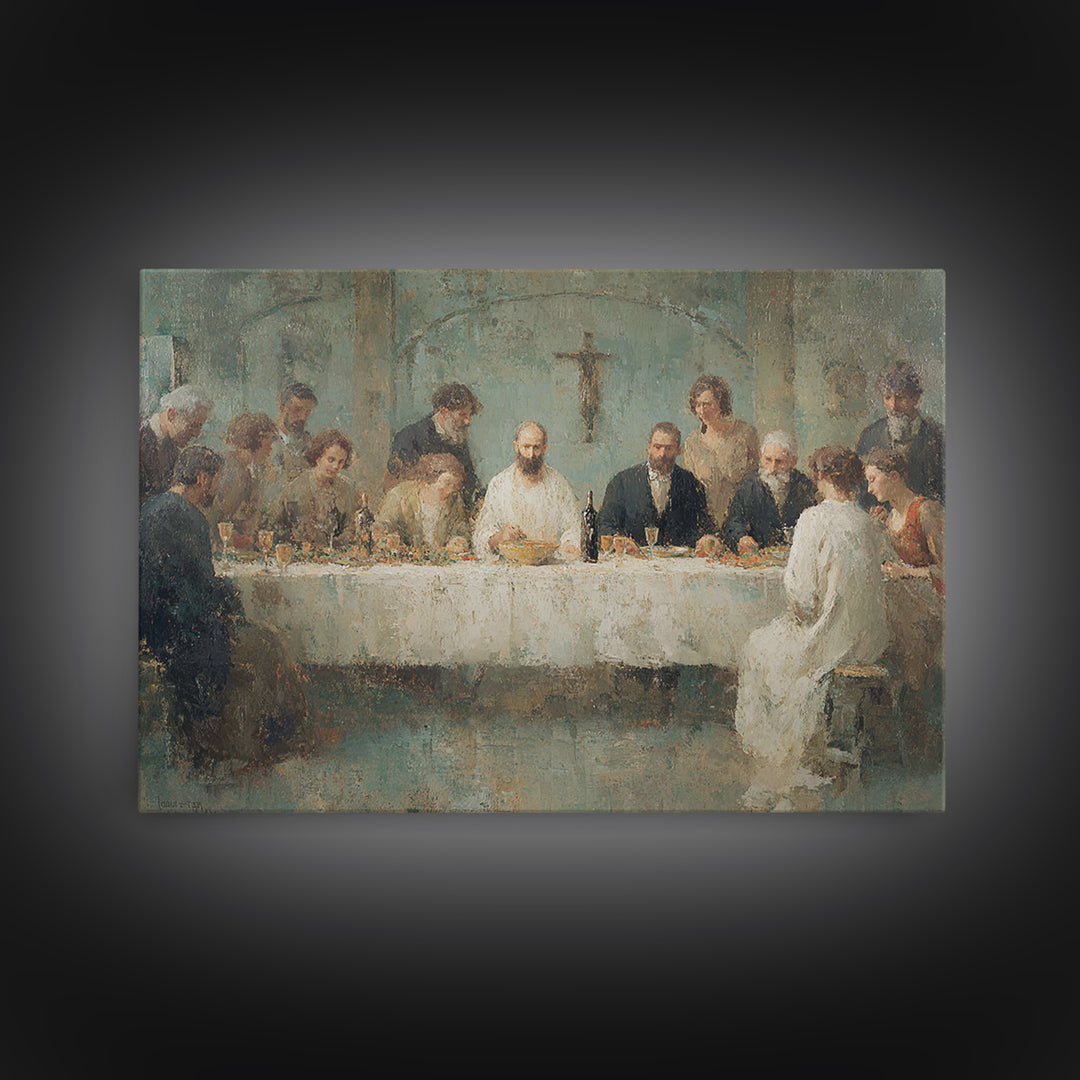Holy Gathering, Framed Canvas Print, Christian Wall Art, Christian Art Canvas, Christian Art, Christmas Art, Christian Decor For Home