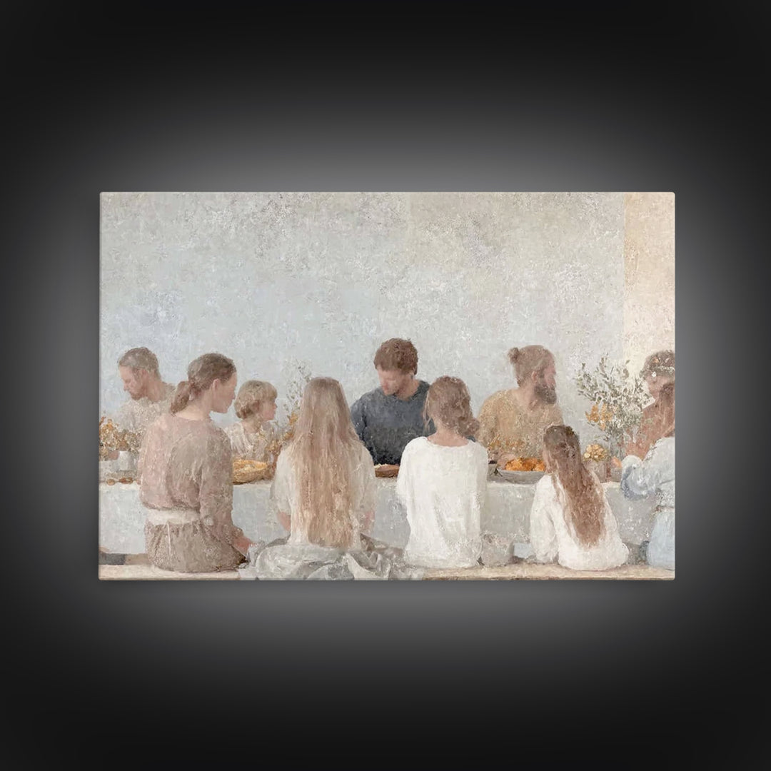 Gathered Grace - Framed Canvas Print - Christian Wall Art - Jesus Painting - Christian Art Canvas - Minimalist Christian Art - Christian Gi