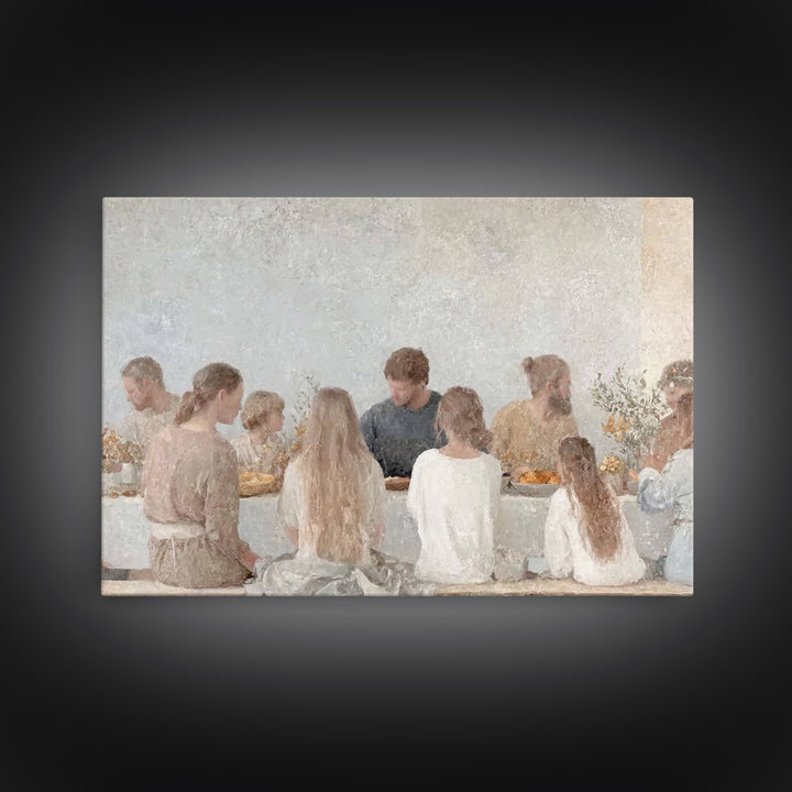 Gathered Grace - Framed Canvas Print - Christian Wall Art - Jesus Painting - Christian Art Canvas - Minimalist Christian Art - Christian Gi