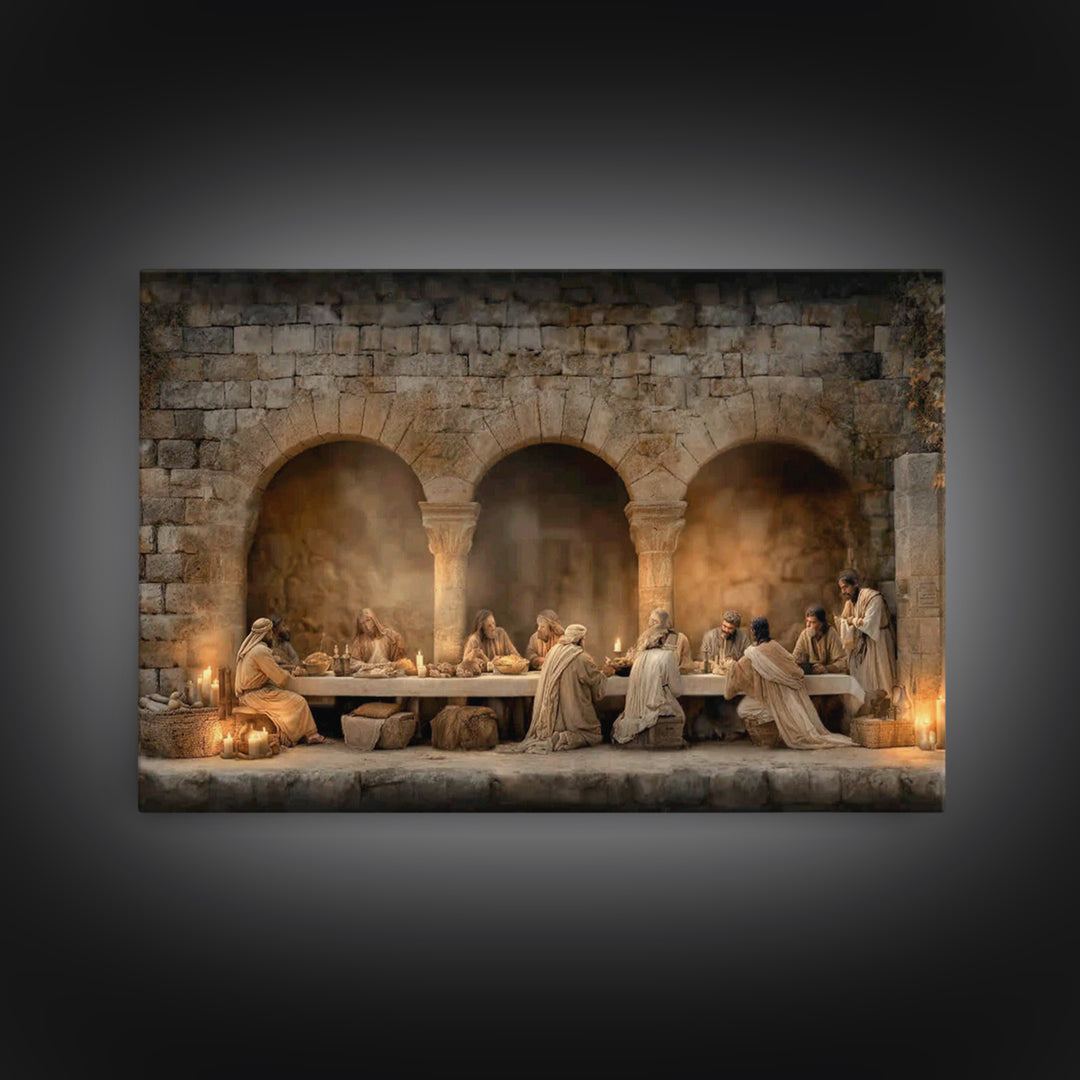 Holy Evening Light - Framed Canvas Print - Christian Wall Art - Christian Art Canvas - Jesus Painting - Vintage Christian Art - Christian D