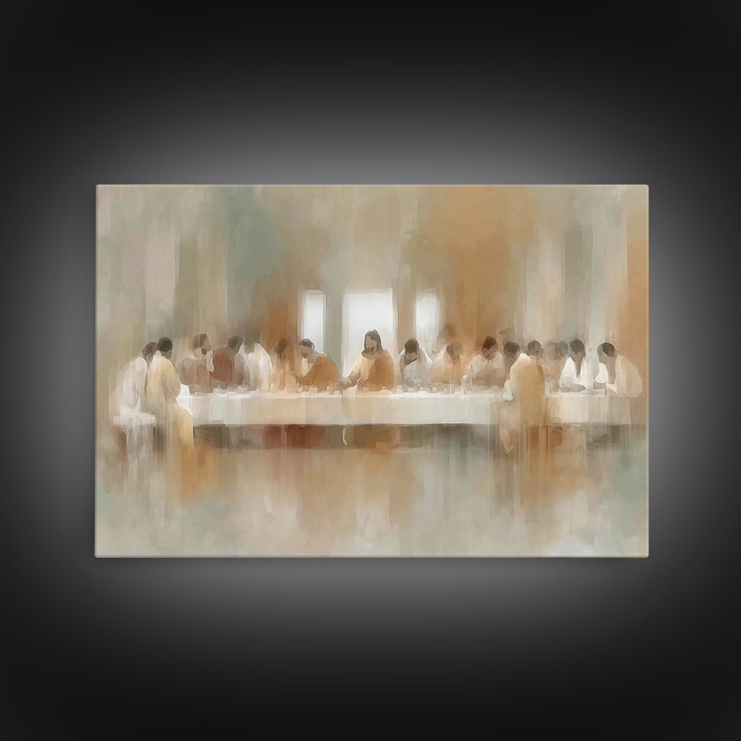 Eternal Gathering - Framed Canvas Print - Christian Wall Art - Christian Art Canvas - Moody Christian Art - Jesus Painting - Christian Chri