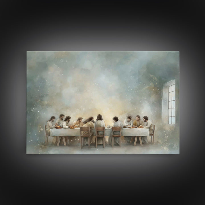 Celestial Table - Framed Canvas Print - Christian Art Canvas - Christian Wall Art - Subtle Christian Art - Jesus Painting - Christian Decor