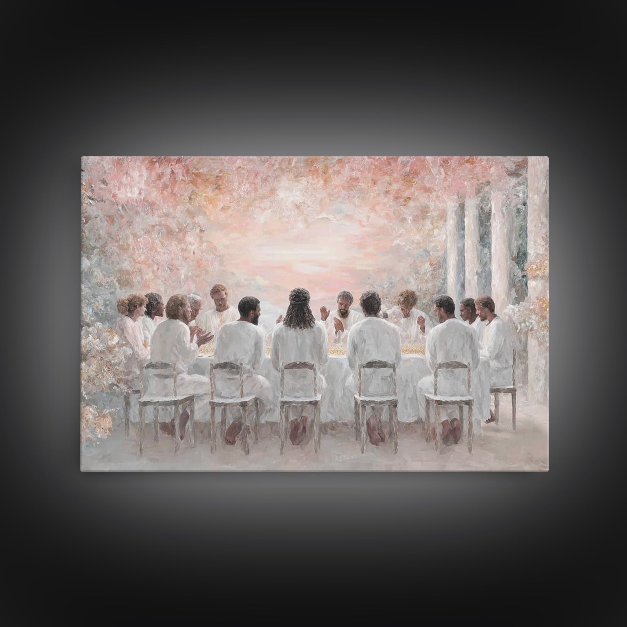 Eternal Fellowship | Framed Canvas Print | Christian Art Canvas | Jesus Painting | Christian Wall Art | Christmas Art Prints | Modern Chris
