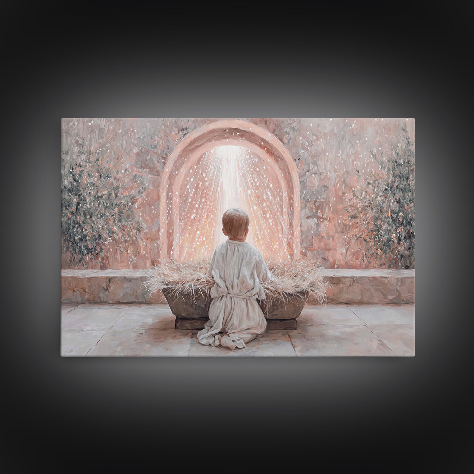 Child Of Radiance – Framed Canvas Print – Christian Art Work – Christmas Art Prints – Christian Wall Art – Jesus Art Print – Christian Chri