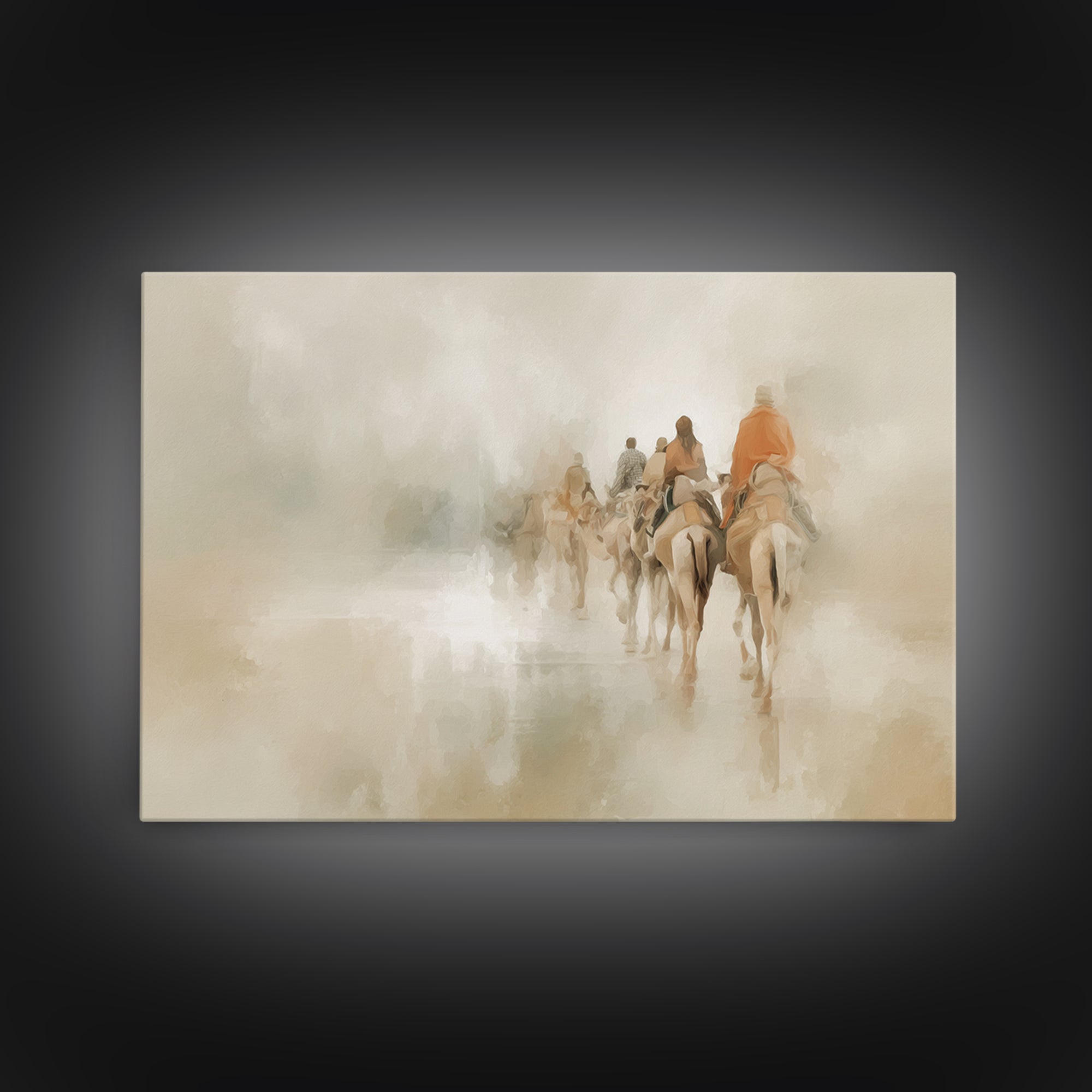 Starlit Pilgrimage – Framed Canvas Print – Christian Decor – Christmas Art – Christian Art Canvas – Jesus Painting – Christian Christmas Ar