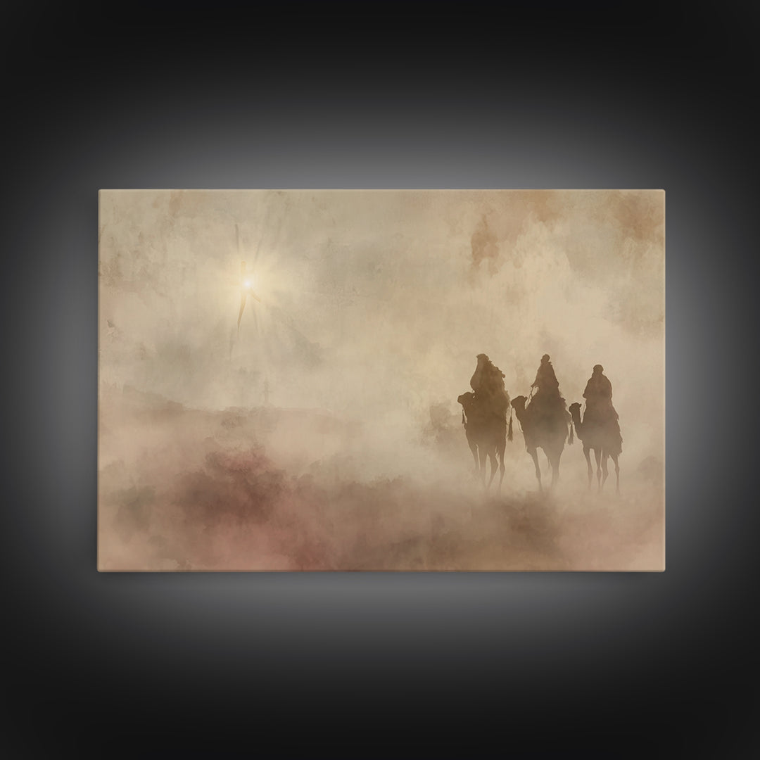 Star Of Promise – Framed Canvas Print – Christian Wall Art – Christian Art Canvas – Christian Christmas Art – Christmas Art – Christian Dec