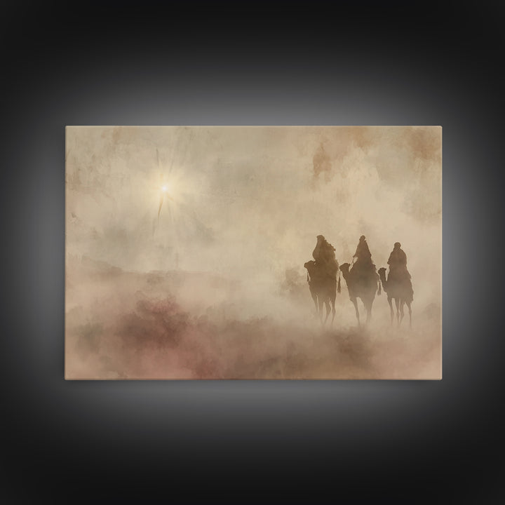 Star Of Promise – Framed Canvas Print – Christian Wall Art – Christian Art Canvas – Christian Christmas Art – Christmas Art – Christian Dec