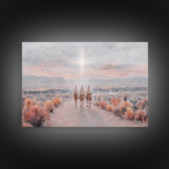 Bethlehem Road | Framed Canvas Print | Christian Art Canvas | Christmas Wall Art | Christian Christmas Art | Christian Art Work | Jesus Pai