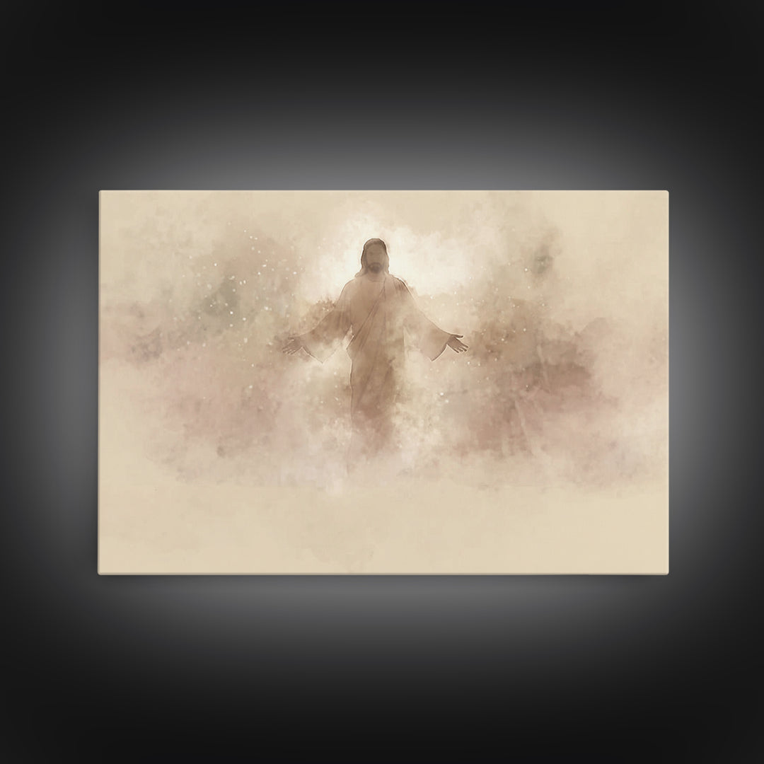 Radiant Messiah | Framed Canvas Print | Jesus Painting | Christian Art Canvas | Christian Wall Art | Christian Art | Christian Art Gift
