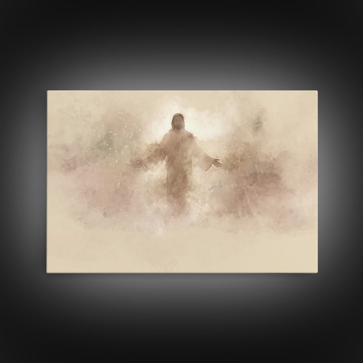 Radiant Messiah | Framed Canvas Print | Jesus Painting | Christian Art Canvas | Christian Wall Art | Christian Art | Christian Art Gift