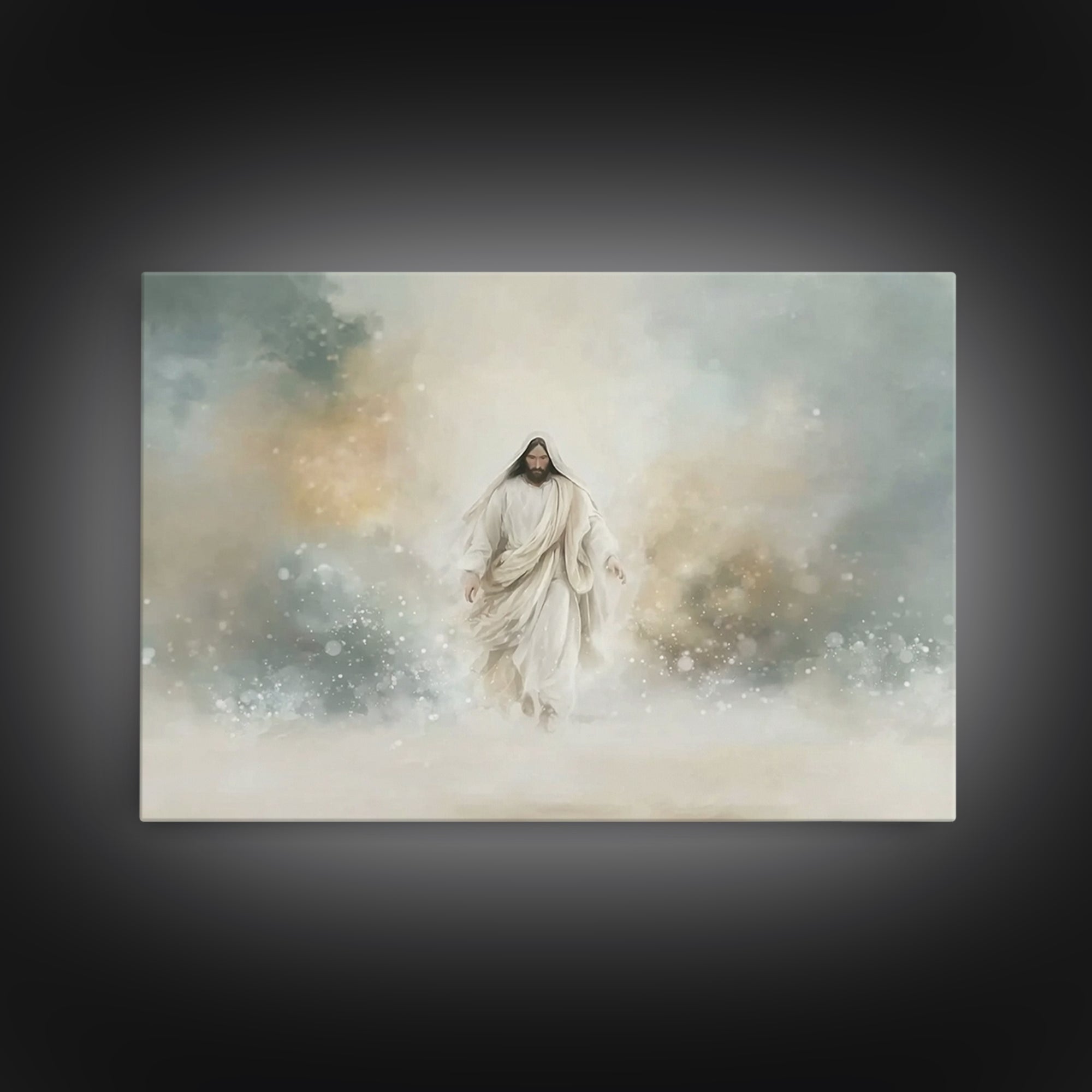 Heavenly Dawn | Framed Canvas Print | Christian Art Canvas | Jesus Painting | Christian Wall Art | Christian Christmas Art | Christian Deco