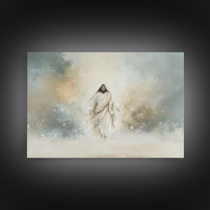 Heavenly Dawn | Framed Canvas Print | Christian Art Canvas | Jesus Painting | Christian Wall Art | Christian Christmas Art | Christian Deco