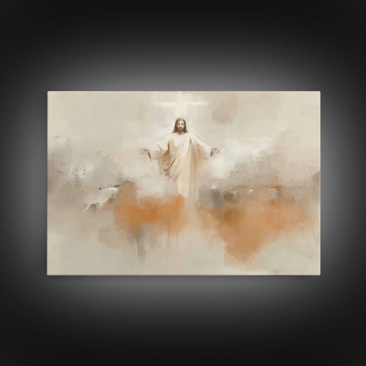 Light Of Mercy, Framed Canvas Print, Christian Wall Art, Christian Art Canvas, Jesus Painting, Christian Christmas Art, Christian Gift